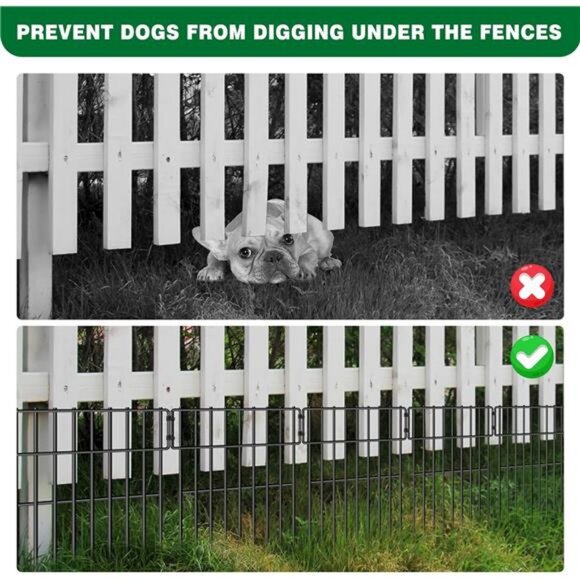 25 Pack Animal Barrier Fence, No Dig Fence 27 ft(L) X 17 in(H) Garden Fence - Picture 2 of 8